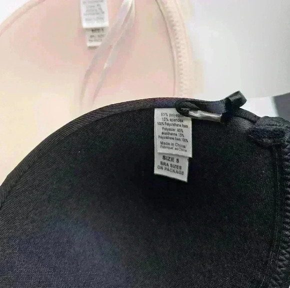 Coconut Grove Intimates Set of Two Wing Bras - Nude and Black, Size 5 - Picture 2 of 4